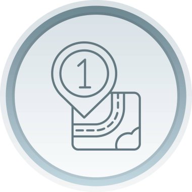 Tek izole yol simgesinin vektör illüstrasyonu