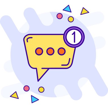 Sohbet baloncukları renk ikonu vektör çizimi