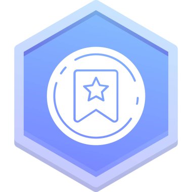 Rozet simgesi. Web için kimlik vektör simgelerinin özet çizimi