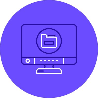 Bilgisayar. Web simgesi basit illüstrasyon