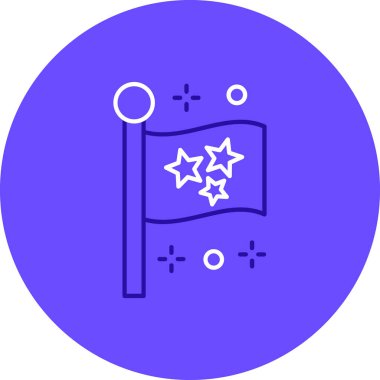 Bayrak modern simgesinin vektör illüstrasyonu