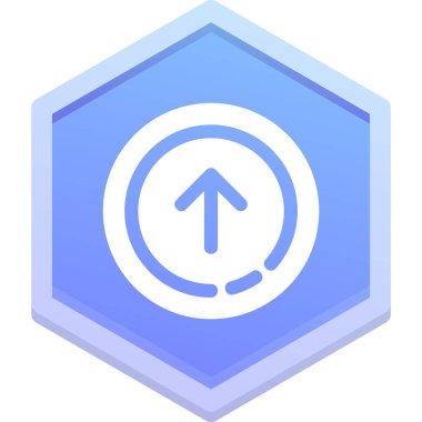 Mavi ve beyaz bir ikonun vektör illüstrasyonu