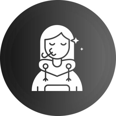 kız simgesi, vektör illüstrasyonu