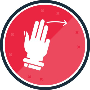 dur el simgesi, vektör illüstrasyonu