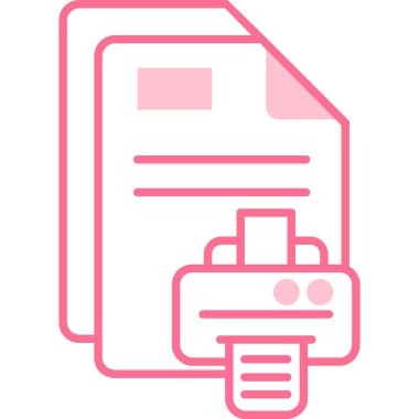 Yazıcı. Web simgesi basit illüstrasyon