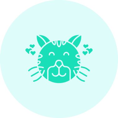 kedi ağı simgesi basit illüstrasyon