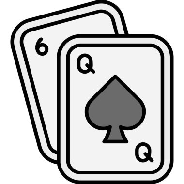 Kağıt kumarhanesi oyun simgesi ana hatları biçiminde