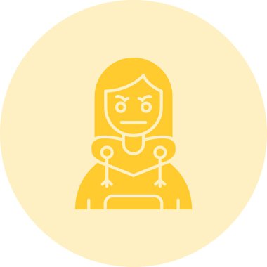 Bir kadın simgesinin vektör illüstrasyonu