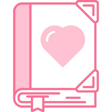 Kalp ikonu vektör illüstrasyonu