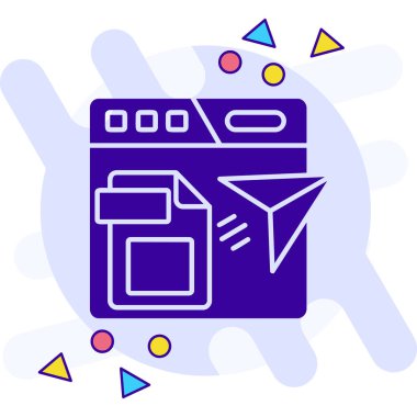 Yazıcı simgesi vektör illüstrasyonu