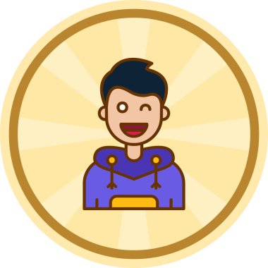 İş adamı. Web simgesi basit illüstrasyon