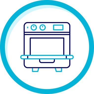 Mikrodalga fırın. Web simgesi basit tasarım