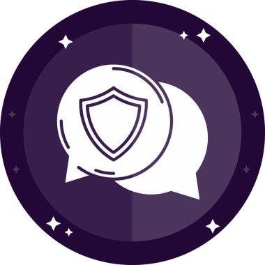 Bir kalkan simgesinin vektör illüstrasyonu