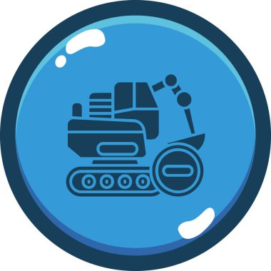 - Makine. Web simgesi basit illüstrasyon