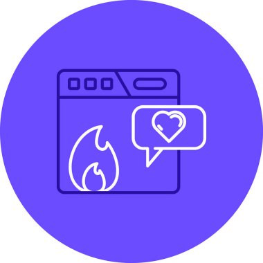 Bir kalp simgesinin vektör illüstrasyonu