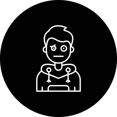 Bebek simgesi olan bir adamın vektör çizimi