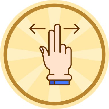 parmak simgesi ile el