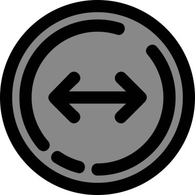 Sol ve sağ ok Gri doldurulmuş, basit vektör illüstrasyonu