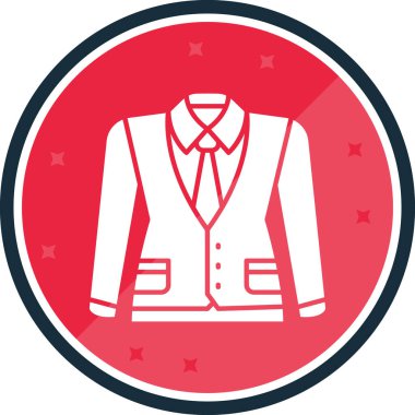 Kurdele kravatlı bir takım elbisenin vektör çizimi