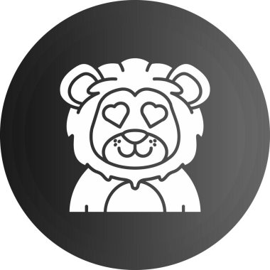 Kalbi olan bir ayının vektör çizimi