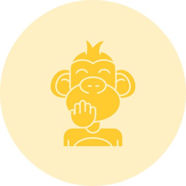 Maymun simgesi, vektör çizim