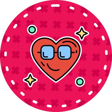 Kalp. Web simgesi basit illüstrasyon