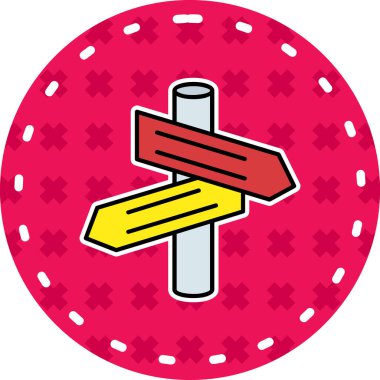 Tek bir simge tasarımının vektör illüstrasyonu