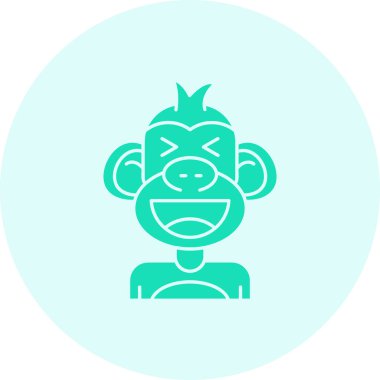 Bir maymun simgesinin vektör çizimi