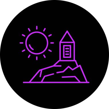 Vektör güneş simgesi illüstrasyonu