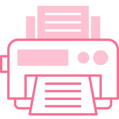 Yazıcı. Web simgesi basit illüstrasyon