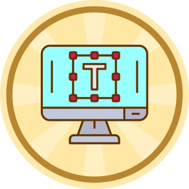 Bilgisayar. Web simgesi basit illüstrasyon