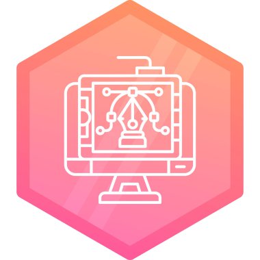 Çizgi Robotu simgesi beyaz arkaplanda izole edildi. Yapay zeka, makine öğrenme, bulut hesaplama. Renkli taslak konsepti. Vektör.