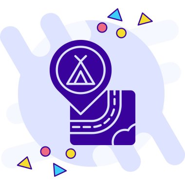 Kamp yürüyüşü ikonu