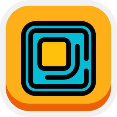 Tek simgenin vektör illüstrasyonu