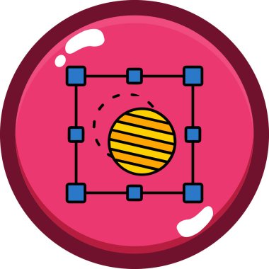 Gezegen. Web simgesi basit illüstrasyon