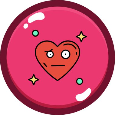 Kalp. Web simgesi basit illüstrasyon