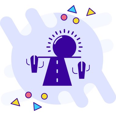 yol trafik simgesi, vektör illüstrasyonu basit tasarım