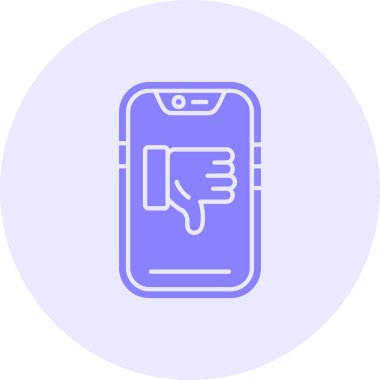 başparmak aşağı simgesi. Basit tasarım illüstrasyon vektörü