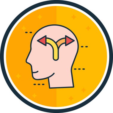 İnsan kafası simgesinin vektör illüstrasyonu