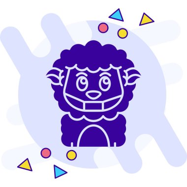 Beyaz arka planda izole edilmiş mutlu cadılar bayramı kutlaması ikonu. Renkli taslak konsepti. vektör