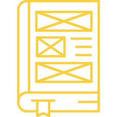 Kitap. Web simgesi basit illüstrasyon