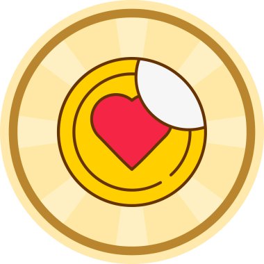 Kalp ikonu vektör illüstrasyonu