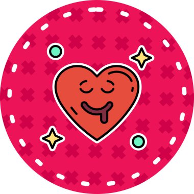 Aşk. Web simgesi basit illüstrasyon