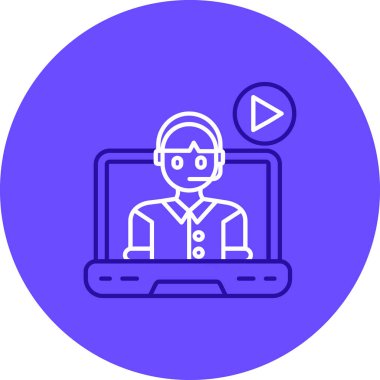 Online eğitim. Basit resimleme