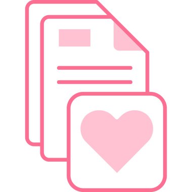 belge dosya aşk simgesi - taslak biçimi