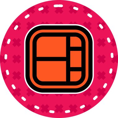 Casino Chip simgesinin vektör illüstrasyonu