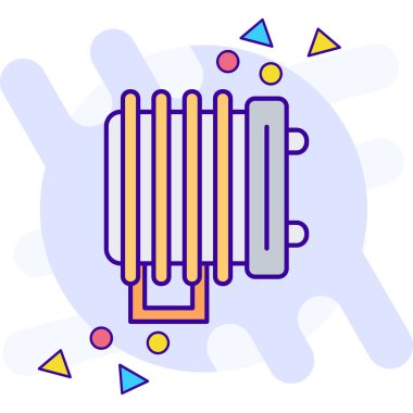 Modern bir tasarım simgesinin vektör çizimi