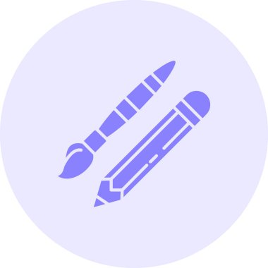 Kalem. Web simgesi basit illüstrasyon