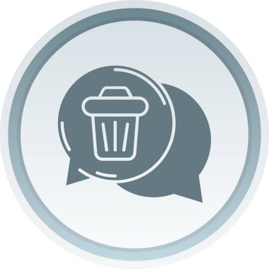 Çöp simgesinin vektör illüstrasyonu