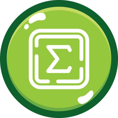 Yeşil ve beyaz bir ikonun vektör illüstrasyonu